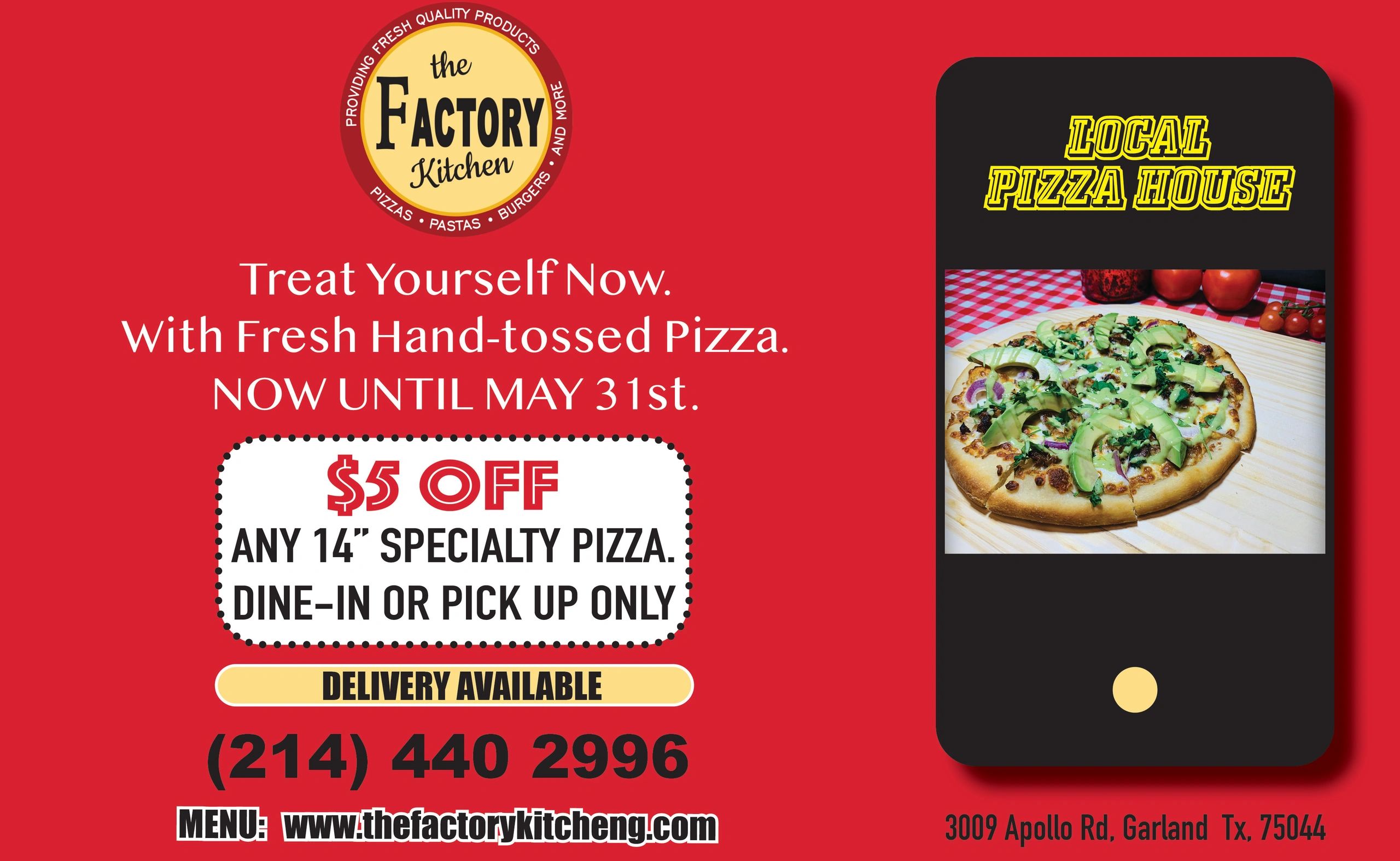 Best Pasta, Pizza, Delivery The Factory Kitchen Garland, Texas